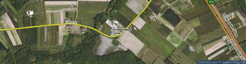 Zdjęcie satelitarne Przyborowice Dolne ul.